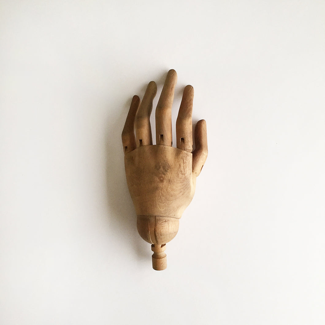 Antique mannequin wooden hand
